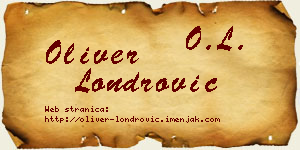 Oliver Londrović vizit kartica